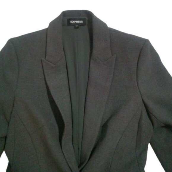 Bundle 5/$35 Express Design Studio Women’s Gray Blazer Jacket Size 8 - Picture 8 of 10